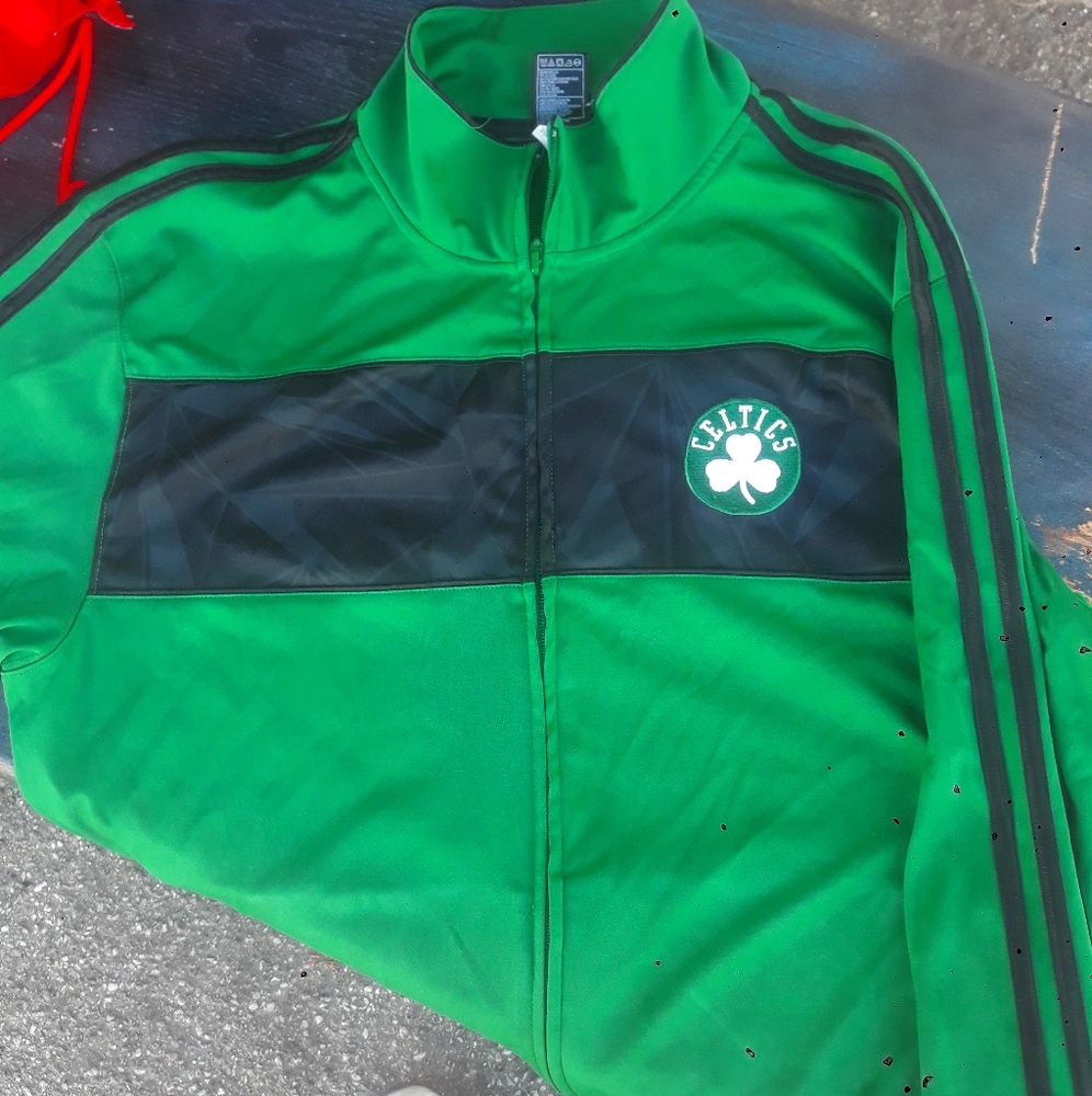 Celtics zip up warmup jacket